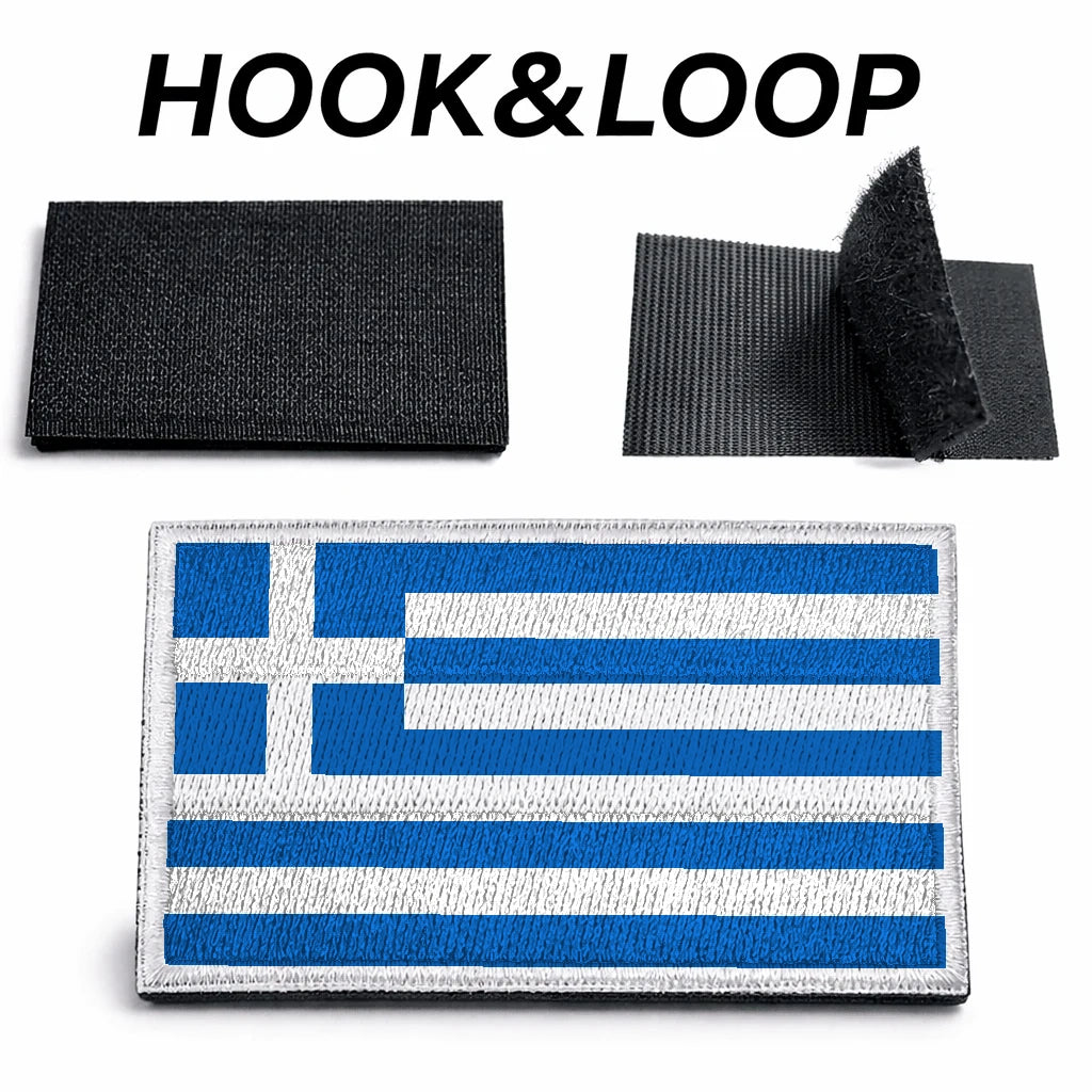 Κεντημένο έμβλημα με βέλκρο 5х8 см - ελληνική σημαία