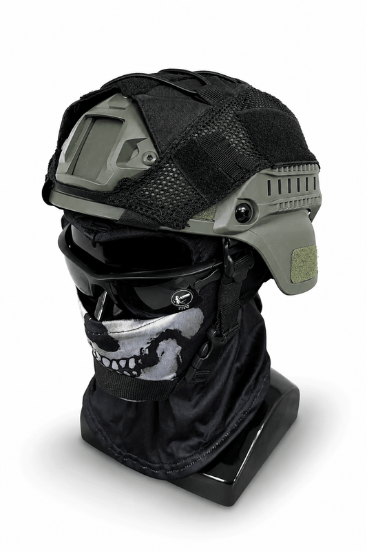 Тактически калъф за каска BlackAirsoft с еластични корди и велкро