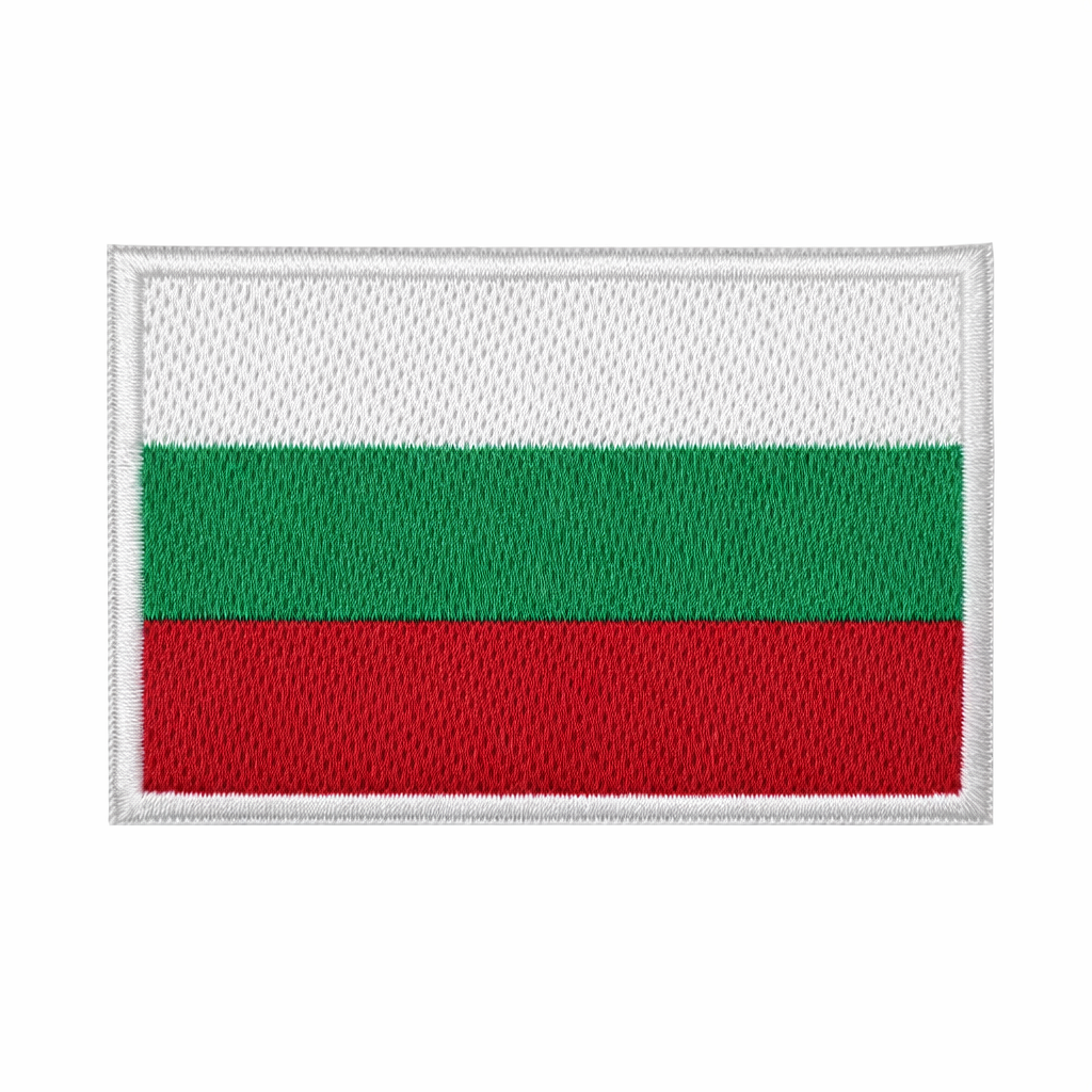 🎁 Izvezena značka velkro 5x8 cm - bugarska zastava (100% popusta)