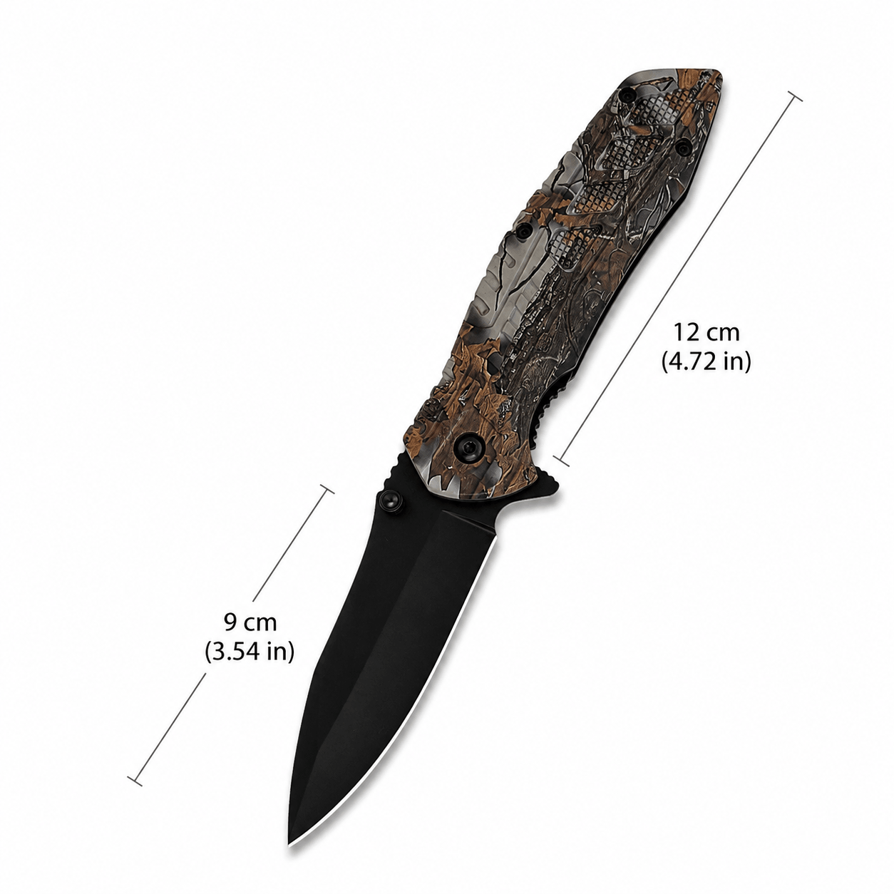 WILD CAMO összecsukható kés ferrocerium tűzgyújtóval – 21 cm