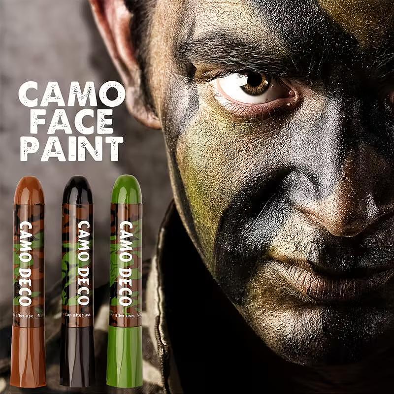 Камуфлажен крем за лице – 3 стика за тактически камуфлаж