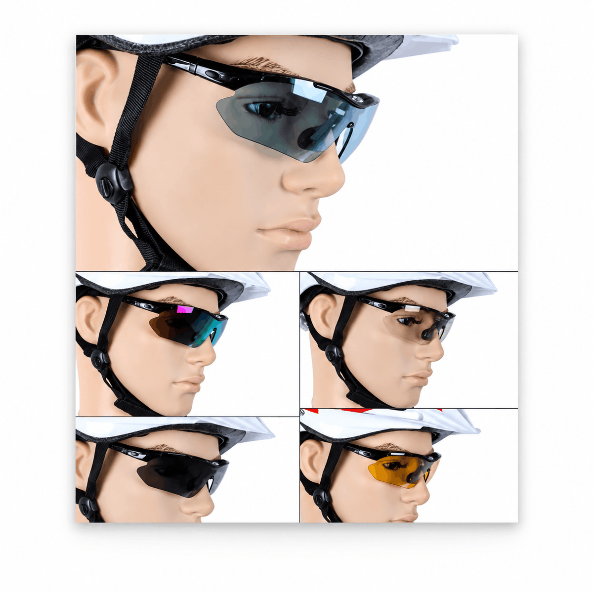 Sportsonnenbrille mit 5 austauschbaren Gläsern und Polarisation – Set