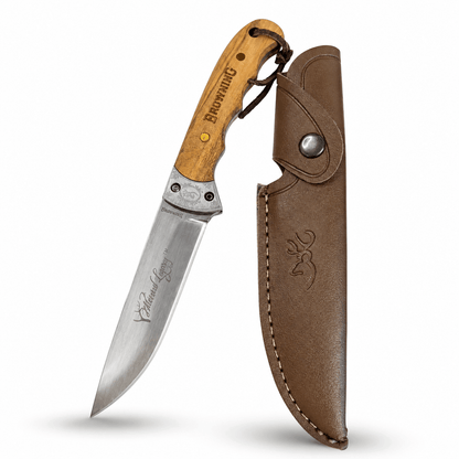 Lovecký nůž Browning Whitetail Legacy s dřevěnou rukojetí a pouzdrem