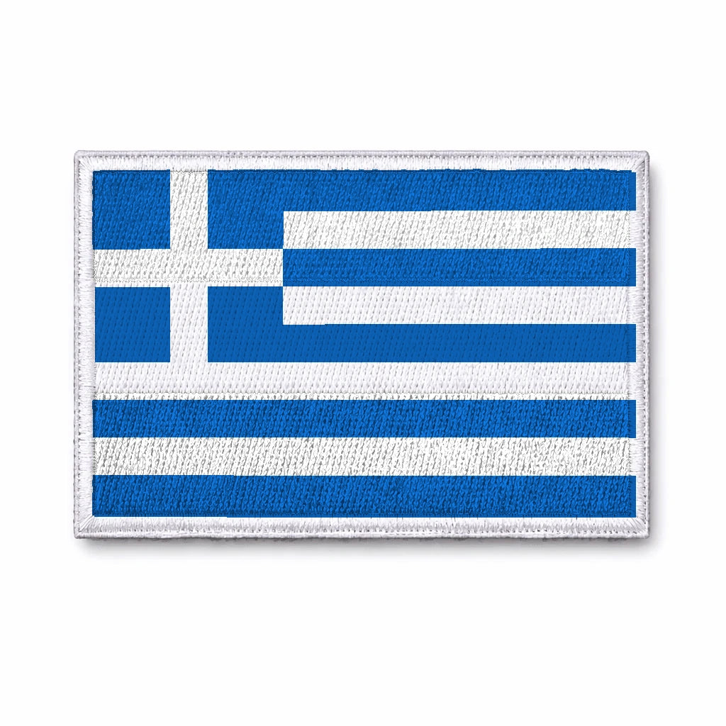 Κεντημένο έμβλημα με βέλκρο 5х8 см - ελληνική σημαία