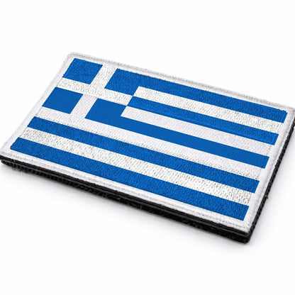 Κεντημένο έμβλημα με βέλκρο 5х8 см - ελληνική σημαία