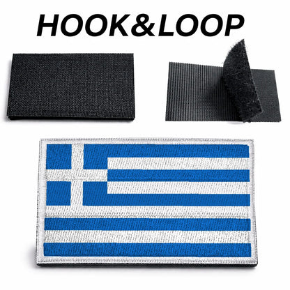 Κεντημένο έμβλημα με βέλκρο 5х8 см - ελληνική σημαία