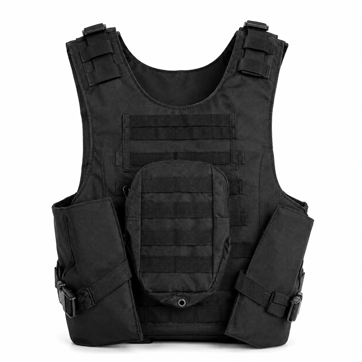 Taktische Weste BlackAirsoft SECURITY mit modularen Taschen