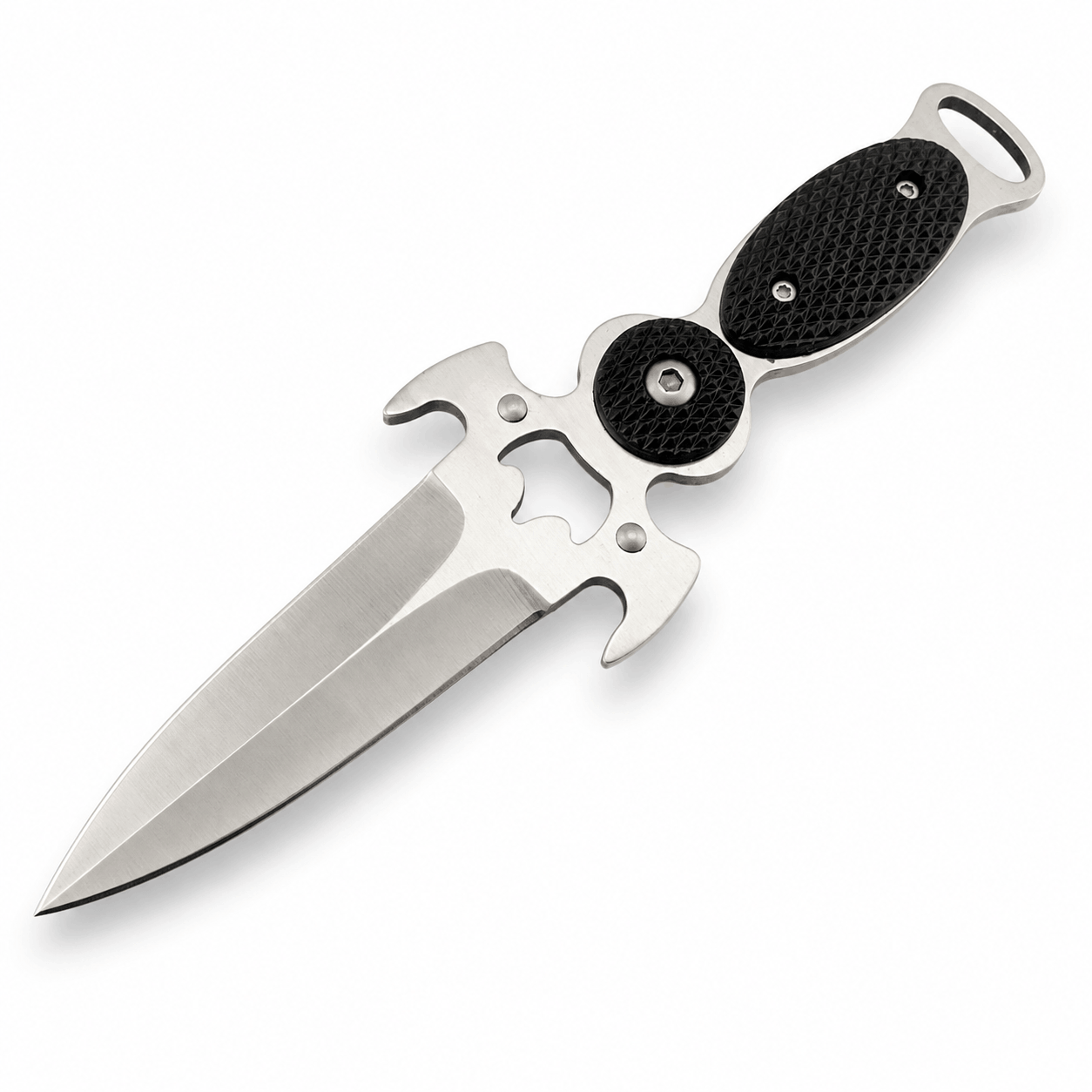 Couteau compact Black AirSoft DAGGER avec étui et chaînette