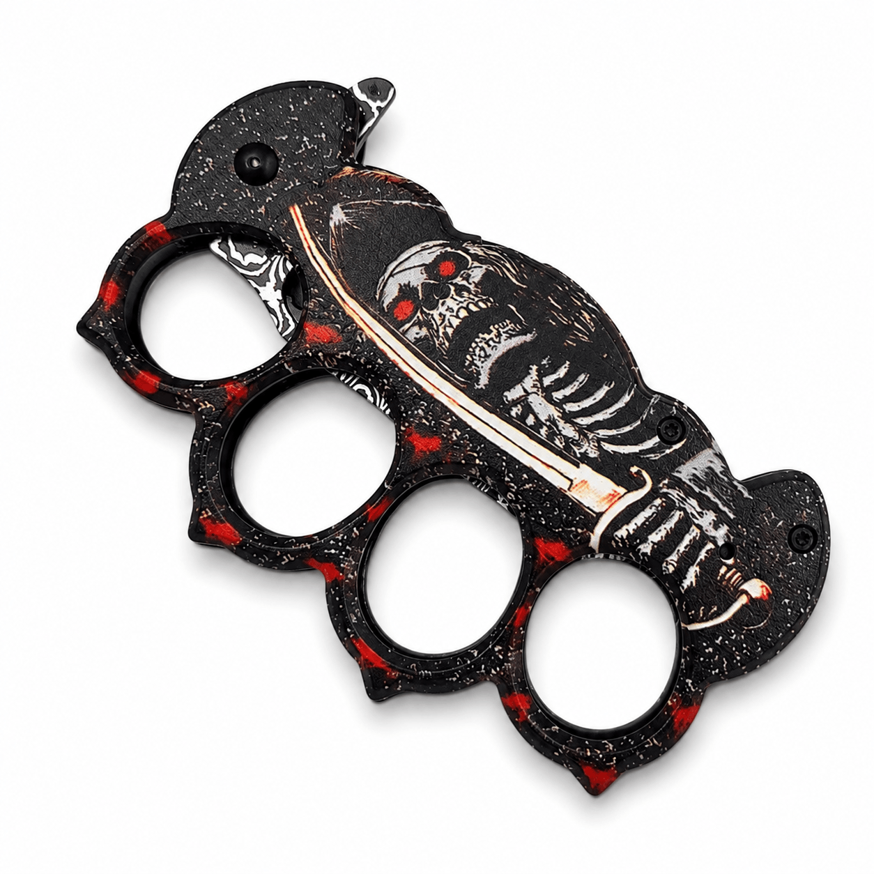 Cuțit automat tip box Black Airsoft Dead Head cu clemă pentru curea