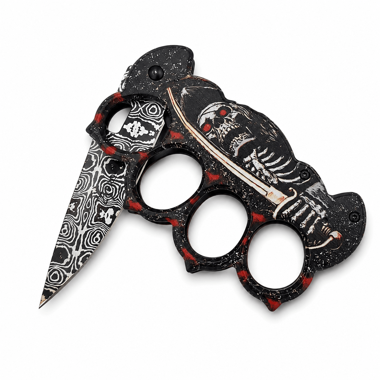 Cuțit automat tip box Black Airsoft Dead Head cu clemă pentru curea