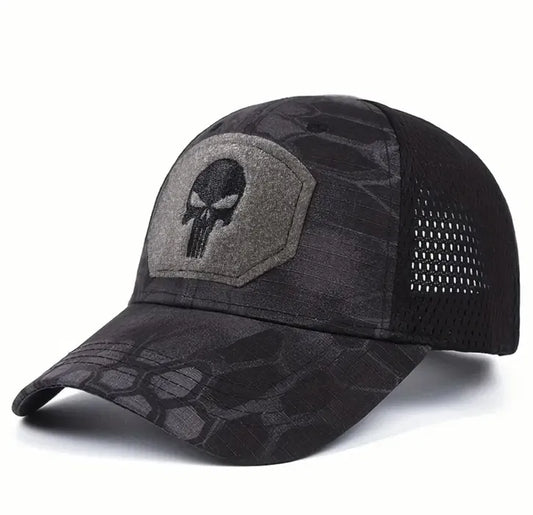 Taktička kapa BlackAirsoft Skull s velkro panelom