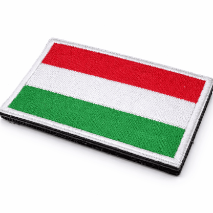 Бродирана нашивка велкро 5х8 см - унгарско знаме