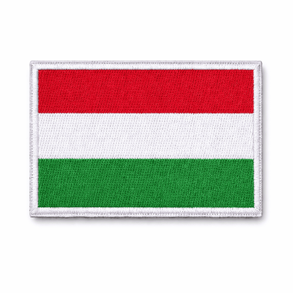 Бродирана нашивка велкро 5х8 см - унгарско знаме