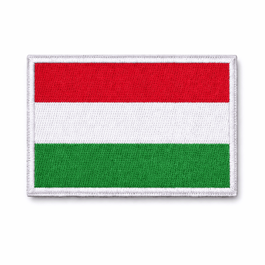 🎁 Izvezena značka velkro 5x8 cm - mađarska zastava (100% popusta)
