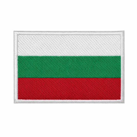 🎁 Izvezena značka velkro 5x8 cm - bugarska zastava (100% popusta)