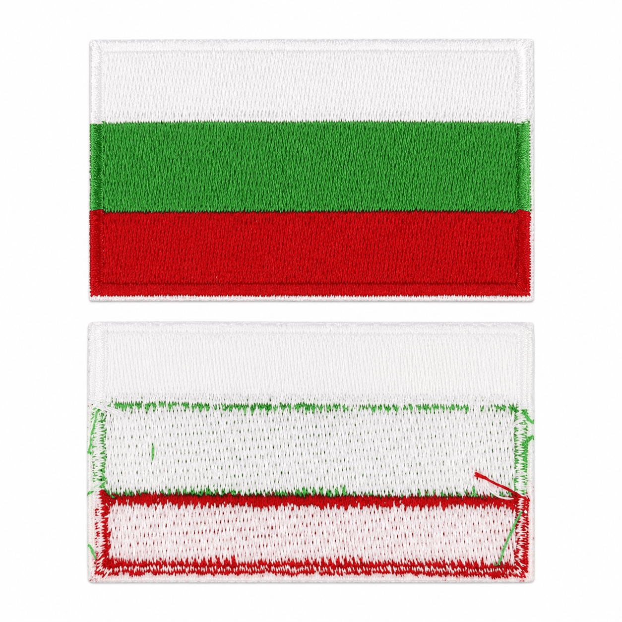 Amblem bugarske zastave 6,3x3,8 cm – termo ljepljiv bez velcroa