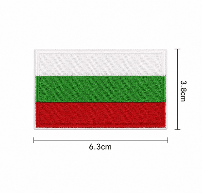 Amblem bugarske zastave 6,3x3,8 cm – termo ljepljiv bez velcroa