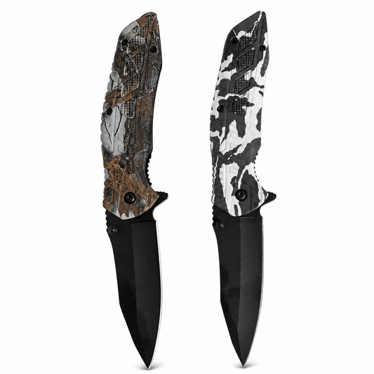 Сгъваем нож WILD CAMO с ферородна запалка – 21 см