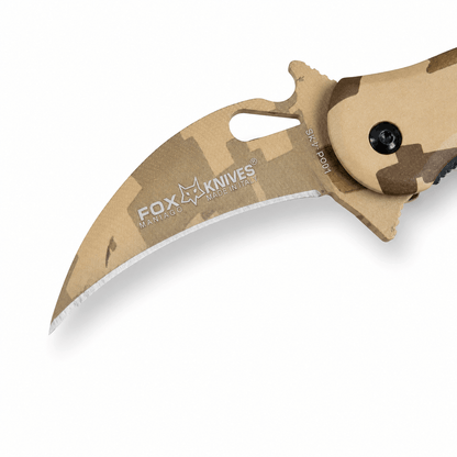 Сгъваем нож Karambit Fox Knives N690Co Desert Camo 19.5 см