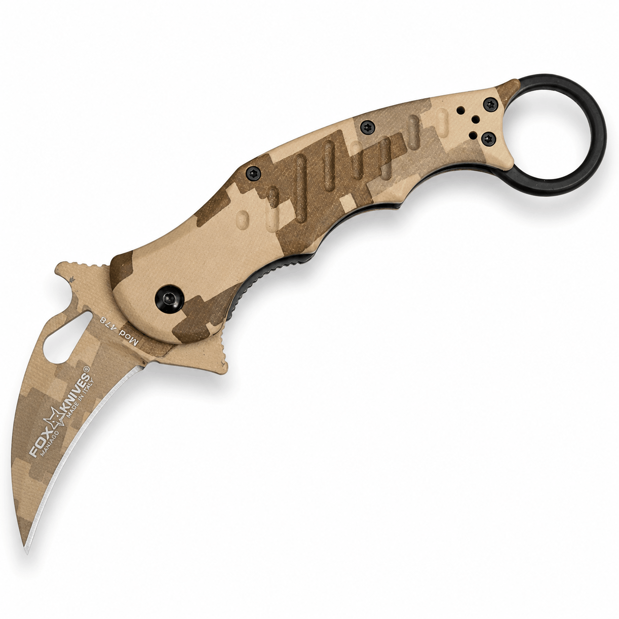 Сгъваем нож Karambit Fox Knives N690Co Desert Camo 19.5 см