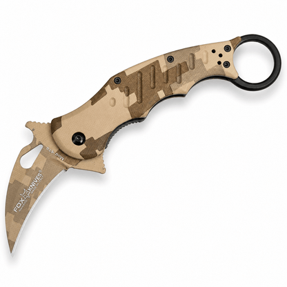 Сгъваем нож Karambit Fox Knives N690Co Desert Camo 19.5 см