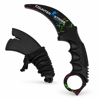 Cuțit karambit Rainbow 21 cm cu husă de protecție