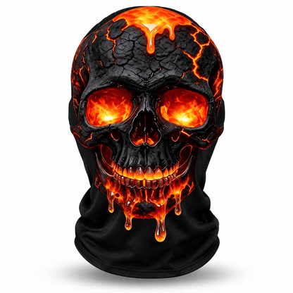 Mrežasta maska BlackAirsoft SKULL - Vatrena lubanja