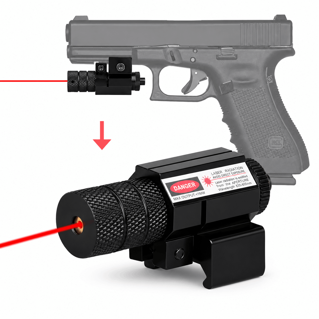 Laserski modul BlackAirsoft Pressure Switch Red Laser