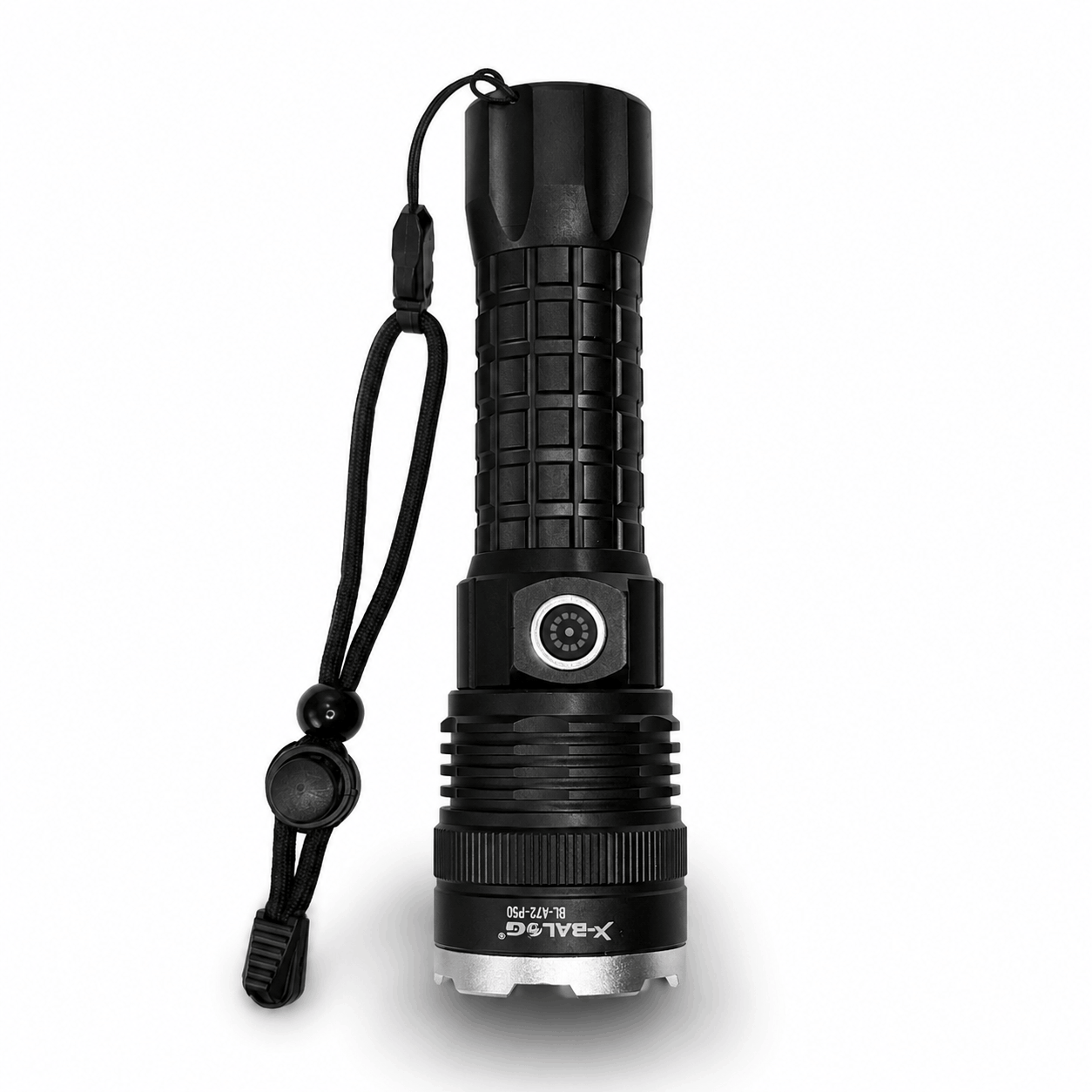 Leistungsstarke LED-Taschenlampe X-BALOG P50 mit Akku und USB-Ladefunktion – 17 cm
