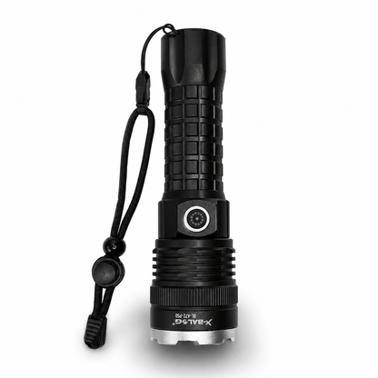 Leistungsstarke LED-Taschenlampe X-BALOG P50 mit Akku und USB-Ladefunktion – 17 cm