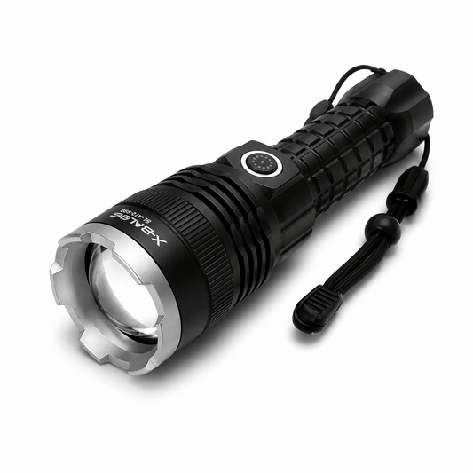 Мощен LED фенер X-BALOG P50 с акумулатор и USB зареждане – 17 см