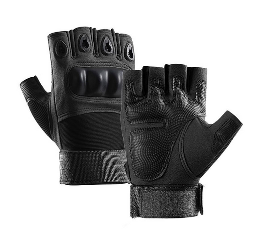 Тактически ръкавици без пръсти, с протектори