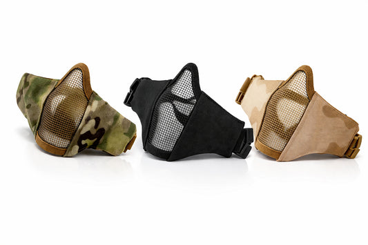 Тактическа метална маска за лице с мрежа - протектор за уста