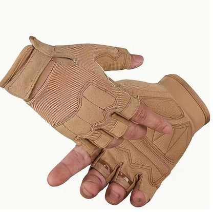 Тактически ръкавици без пръсти с подсилена защита