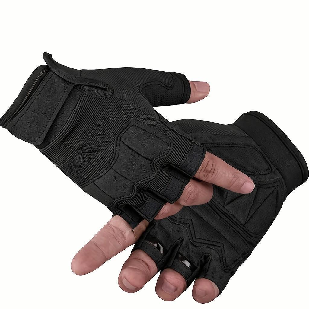 Тактически ръкавици без пръсти с подсилена защита