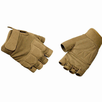 Тактически ръкавици без пръсти с подсилена защита