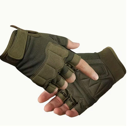 Тактически ръкавици без пръсти с подсилена защита
