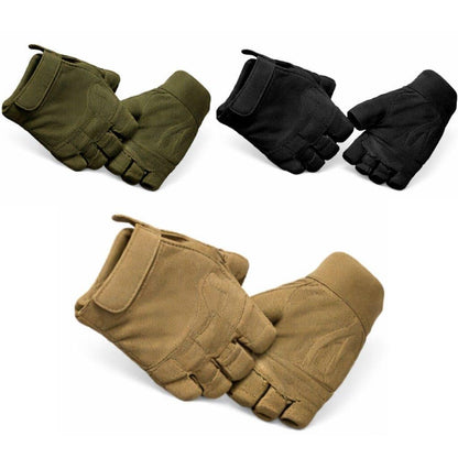 Тактически ръкавици без пръсти с подсилена защита