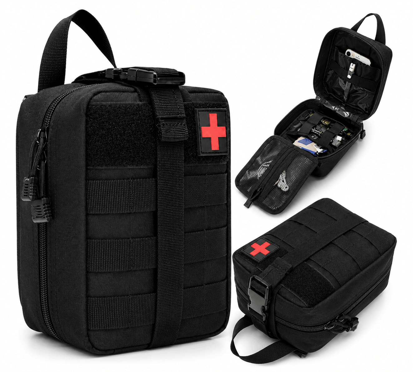 Taktička torbica MOLLE BlackAirsoft Rip-Away, medicinska torba za prvu pomoć