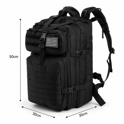 Taktički ruksak 45L BlackAirsoft Ranger, s velcro zastavom 900D