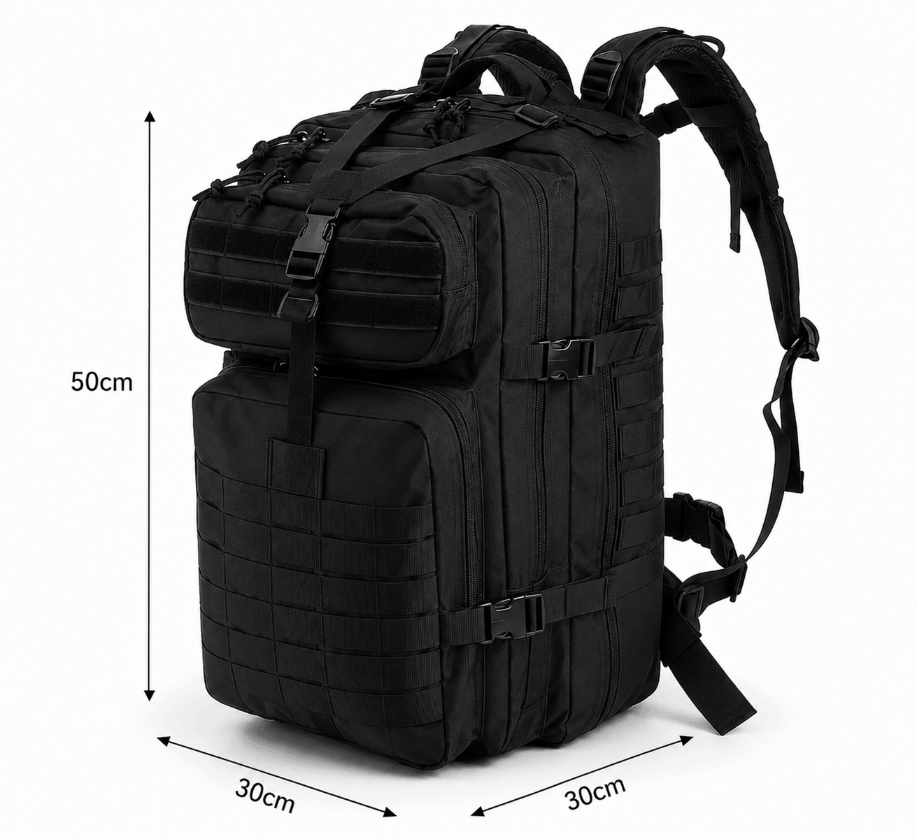 Taktički ruksak 45L BlackAirsoft Ranger, s velcro zastavom 900D