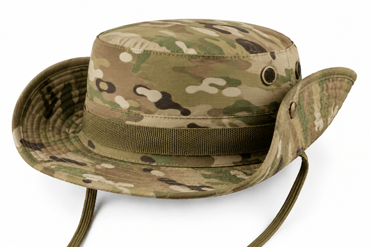 Taktička kapa Black Airsoft BOONIE – s vezicom i ventilacijskim otvorima